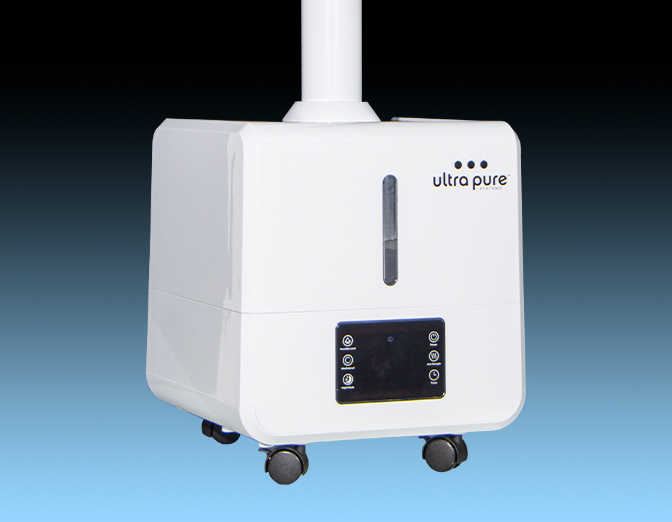White floor mounted ultrasonic humidifier